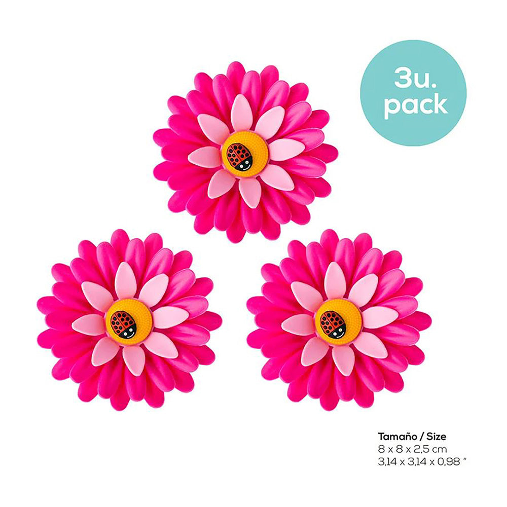 Vigar Flower Power Pink Magnet 3pc