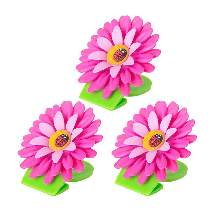 Vigar Flower Power Pink Magnet Clip 3pc