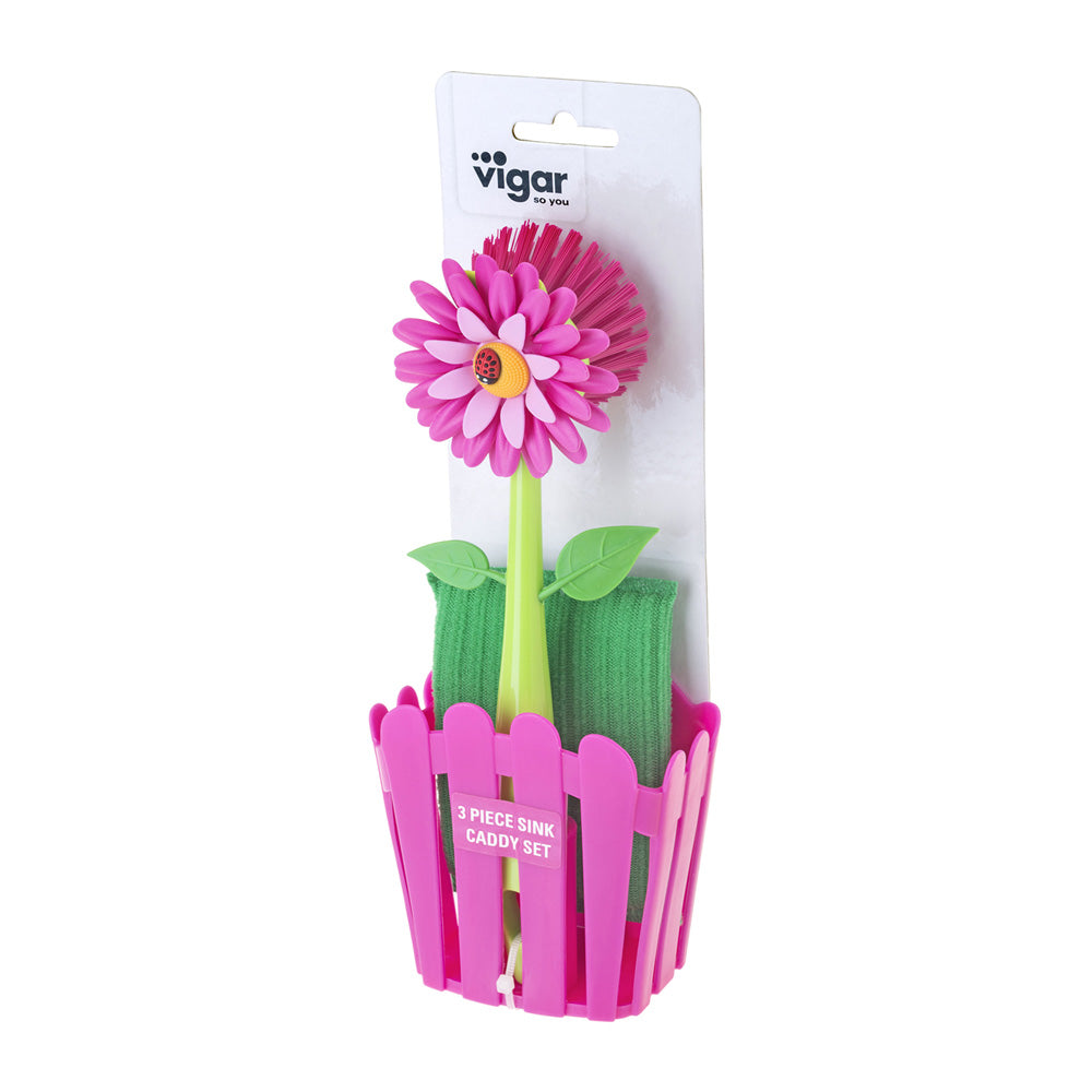 Vigar Flower Power 3pc Sink Caddy Set