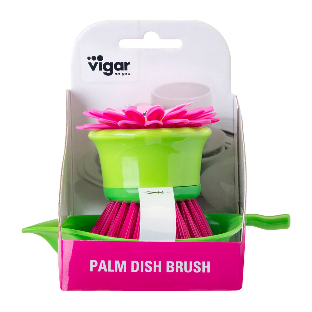 Vigar Flower Power Palm Dish Brush With Holder