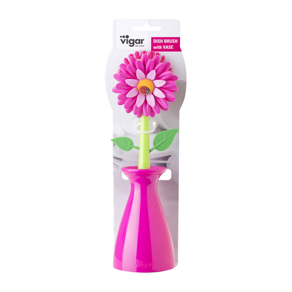 Vigar Flower Power Dish Brush With Vase