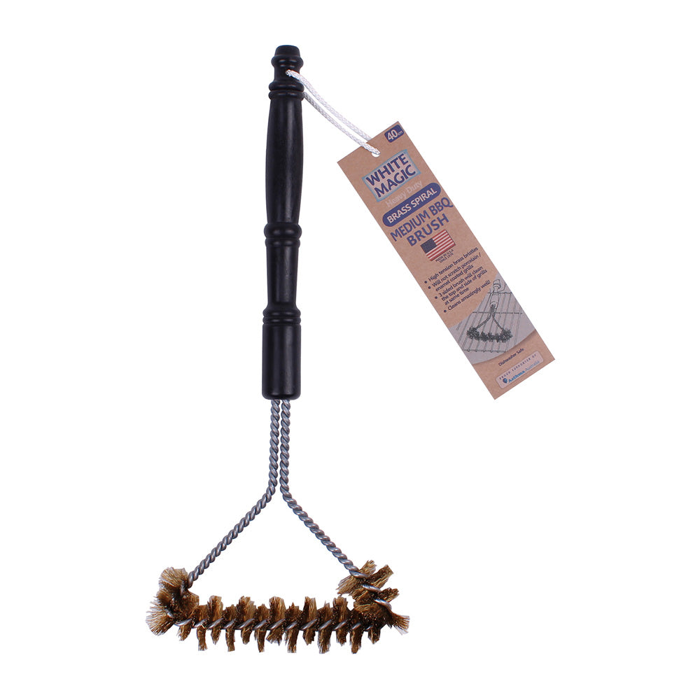 White Magic Brass Spiral Barbecue Brush