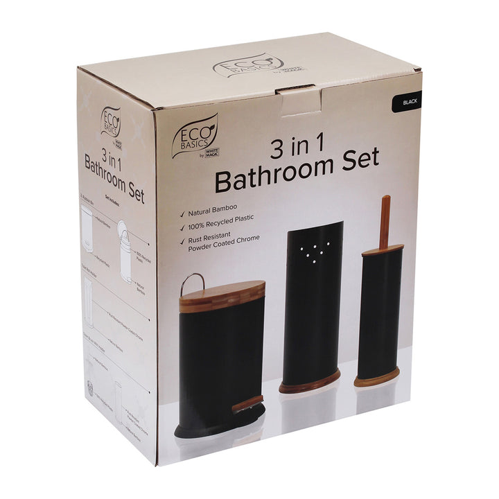 White Magic Eco Basics 3 in 1 Bathroom Set