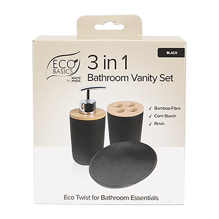 White Magic Eco Basics 3 in 1 Vanity Bathroom Set