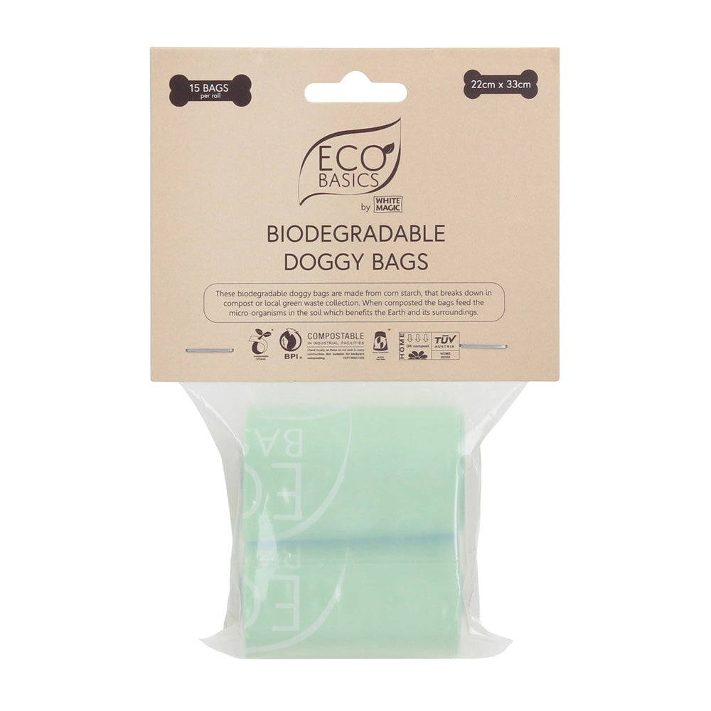 White Magic Eco Basics Biodegradable Doggy Bags - 15Bags/Roll