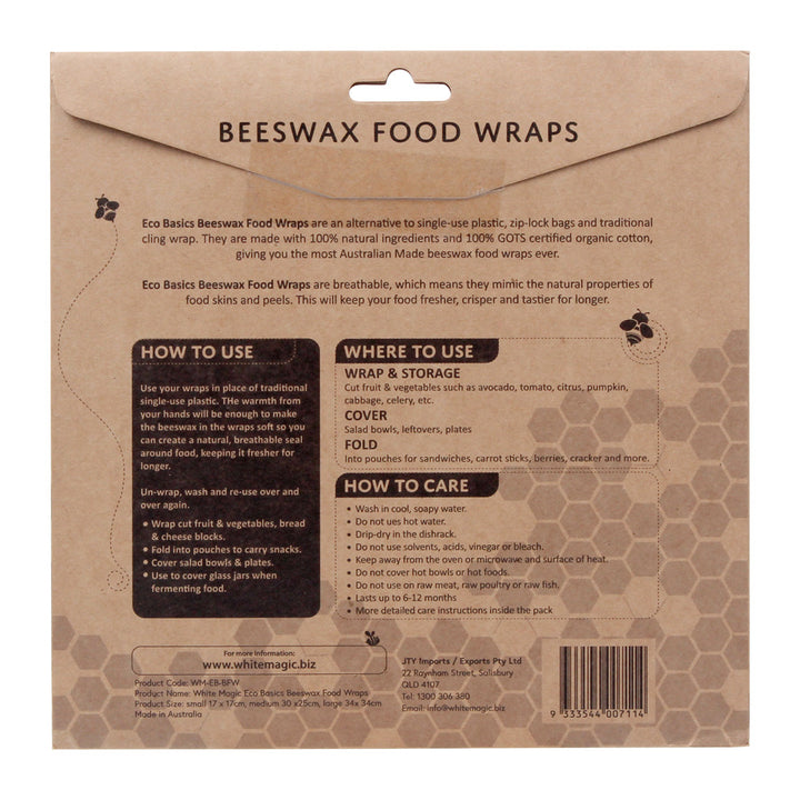 White Magic Eco Basics Beeswax Food Wraps