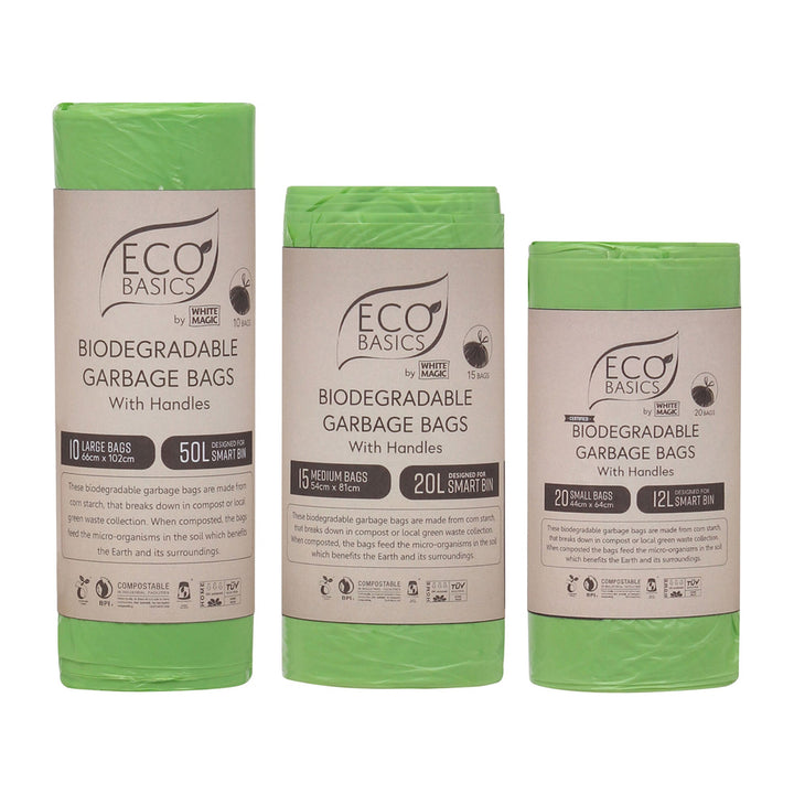 White Magic Eco Basics Biodegradable Garbage Bin Bags