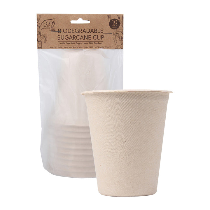 White Magic Eco Basics Biodegradable Sugarcane Cup - 10pcs