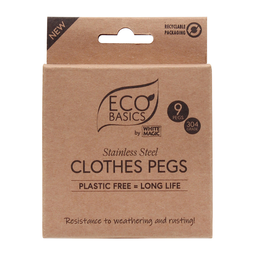 White Magic Eco Basics Clothes Pegs 9pack