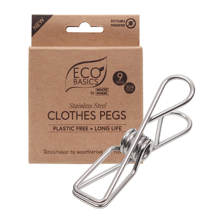 White Magic Eco Basics Clothes Pegs 9pack