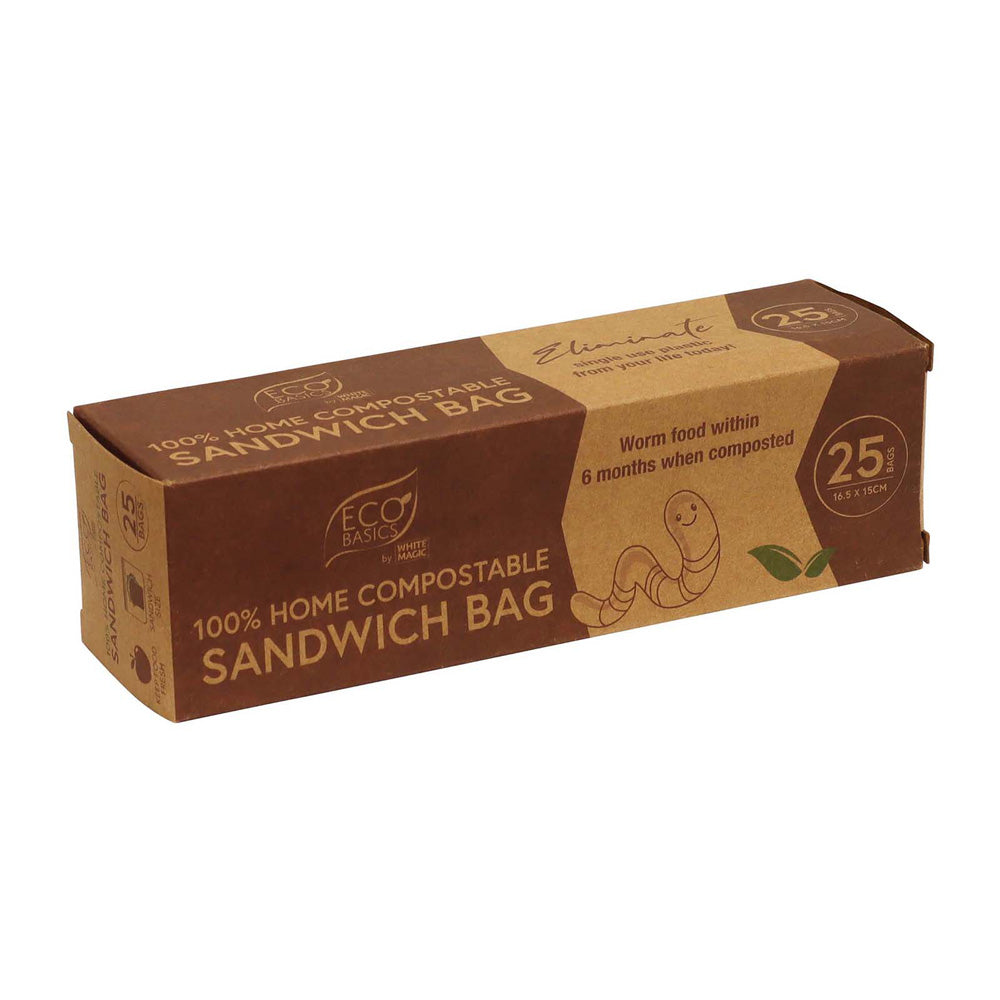 White Magic Eco Basics 100% Home Compostable Sandwich Bag