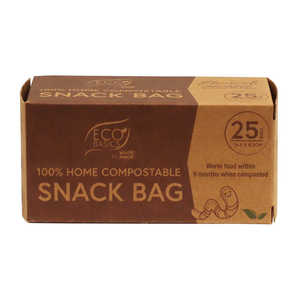 White Magic Eco Basics 100% Home Compostable Snack Bag