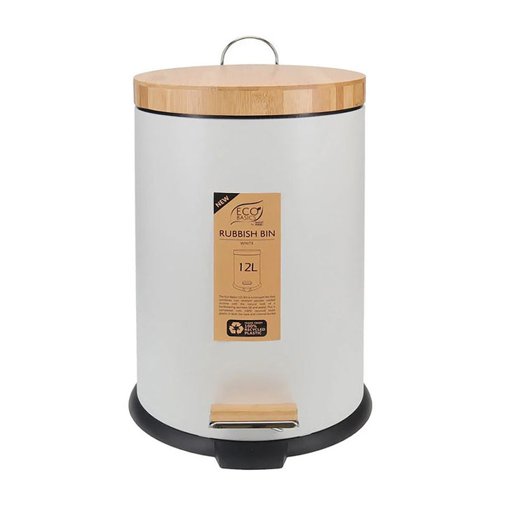 White Magic Eco Basics Rubbish Bin 12L