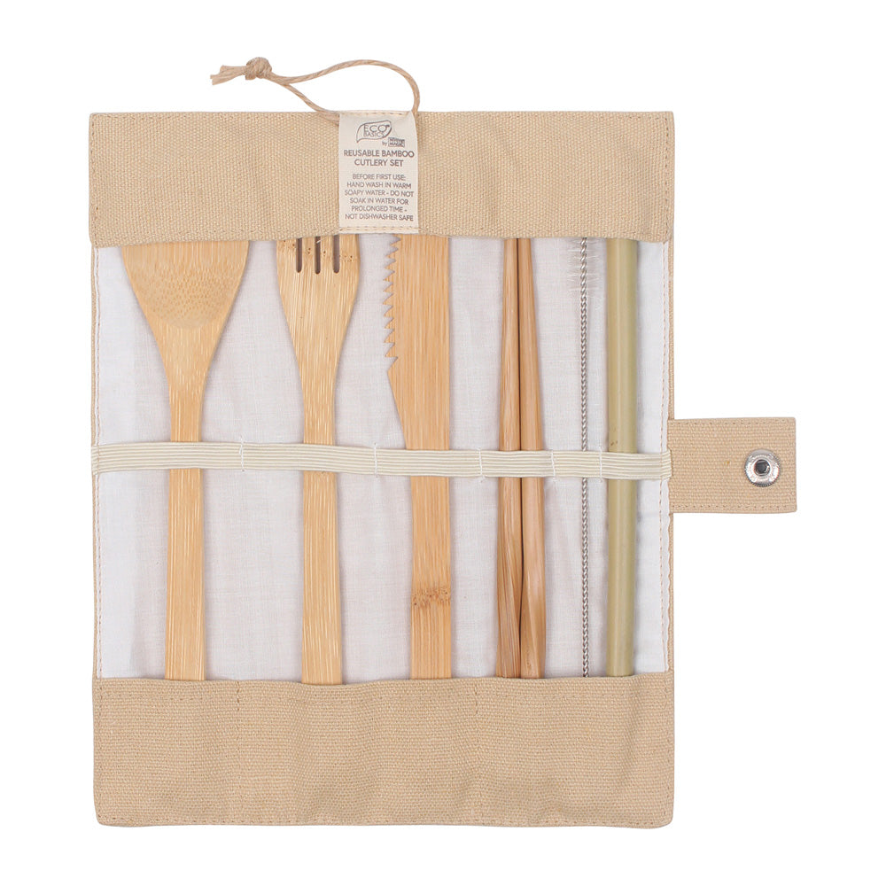 White Magic Eco Basics Reusable Bamboo Cutlery Set