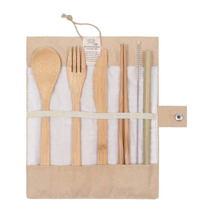 White Magic Eco Basics Reusable Bamboo Cutlery Set