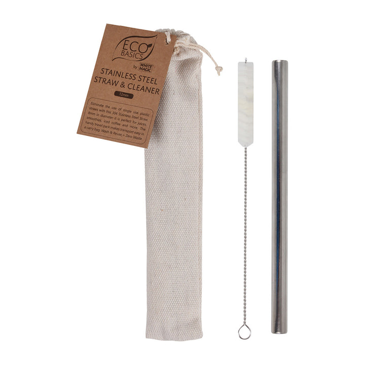 White Magic Eco Basics Stainless Steel Straw With Cleaner And Pouch