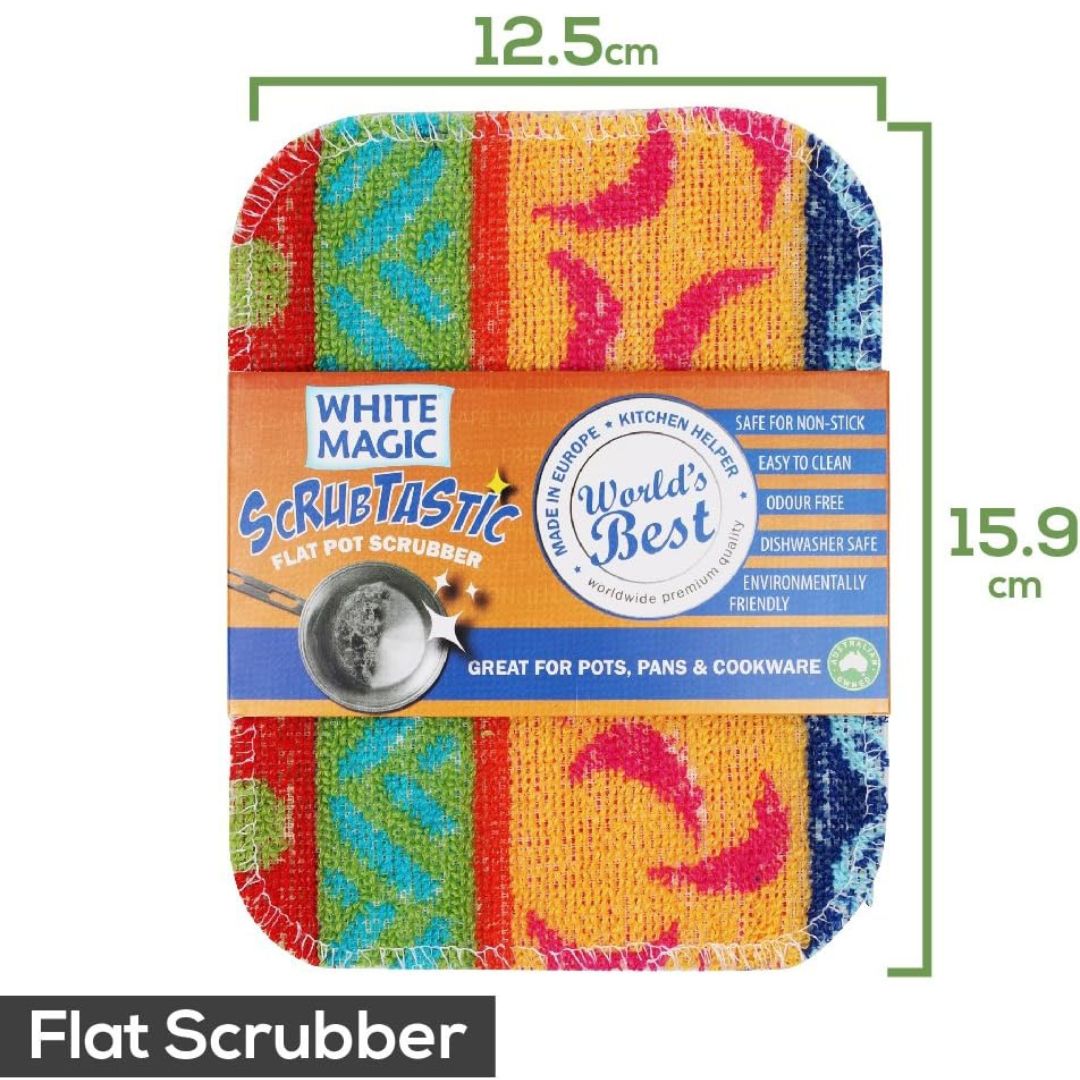 White Magic Scrubtastic Flat Pot Scrubber