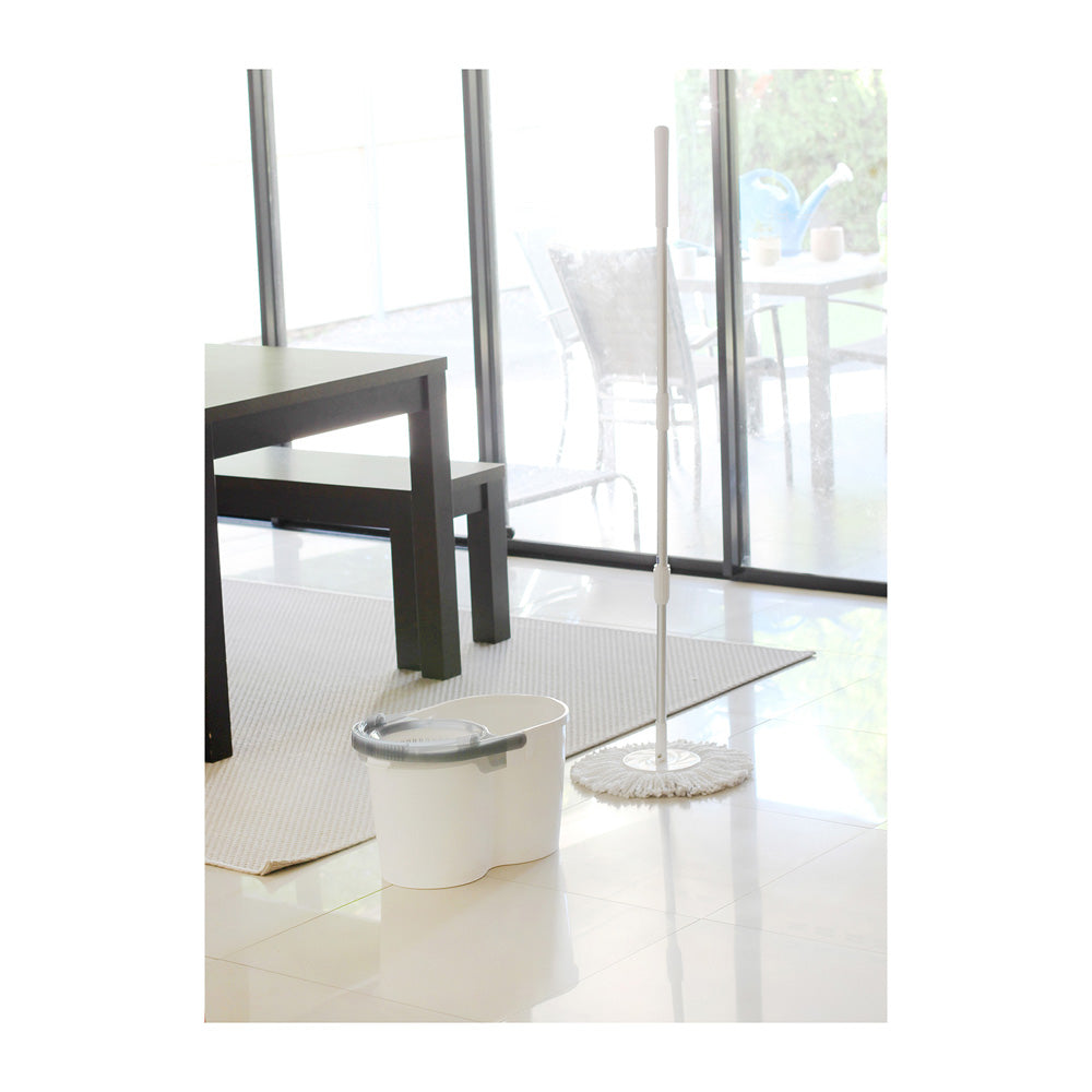 White Magic Turbo Spin Mop Hand Press