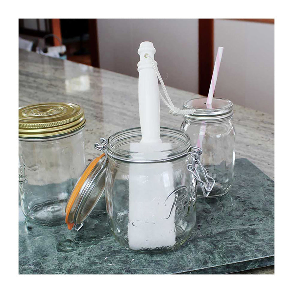 White Magic Jar Washing Brush