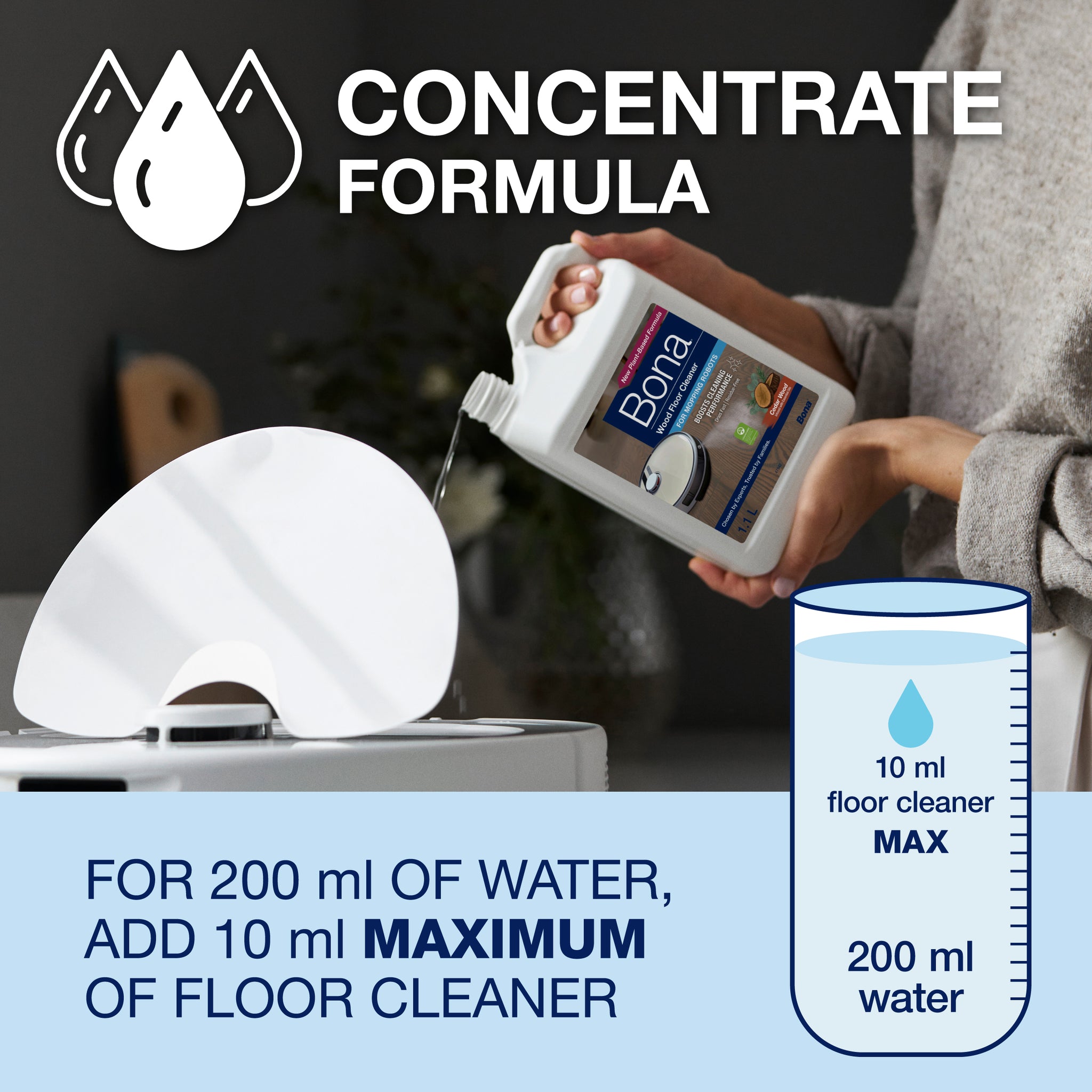 Bona Wood Floor Cleaner for Mopping Robots