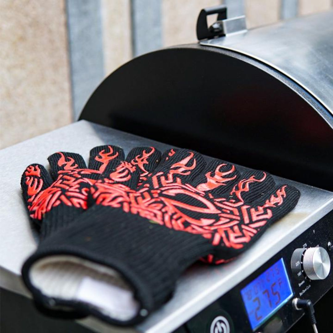 ZGrills Heat Resistant Bbq Gloves-Red