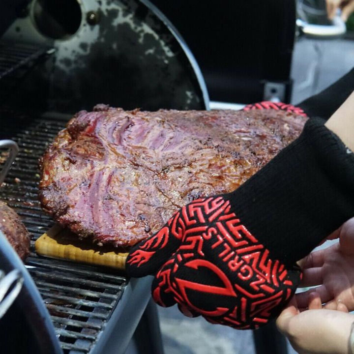 ZGrills Heat Resistant Bbq Gloves-Red