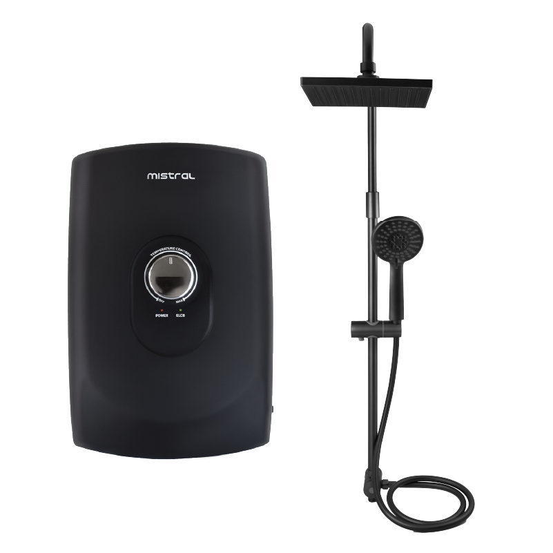 Mistral Instant Shower Heater with Rain Shower MSH99 - Matte Black - image 2
