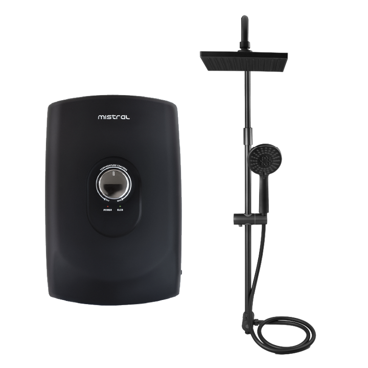Mistral Instant Shower Heater with Rain Shower MSH99 - Matte Black - image 2