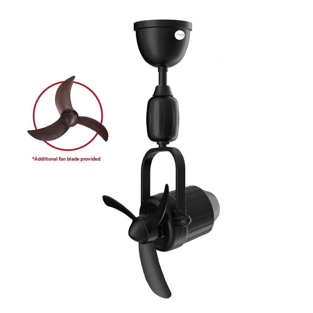 Mistral Corner Fan - 16", 25W 516-BK Black, Remote