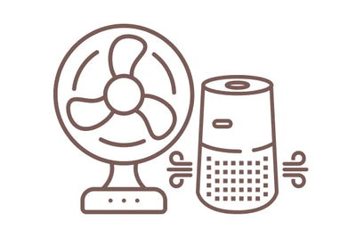 Icon of a fan and air purifier on a white background