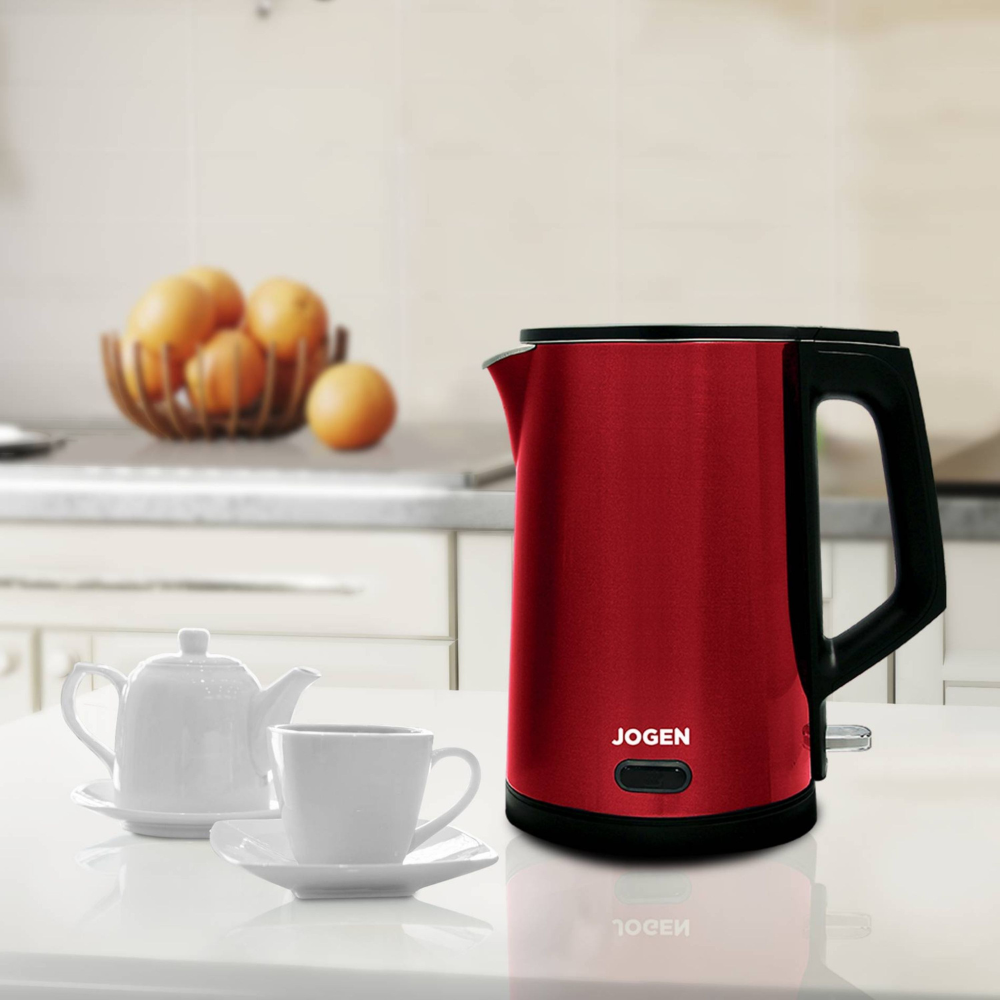 JOGEN KE 4211 Stainless Steel Kettle 1.7L 2200W Keep Warm (Red) - image 5