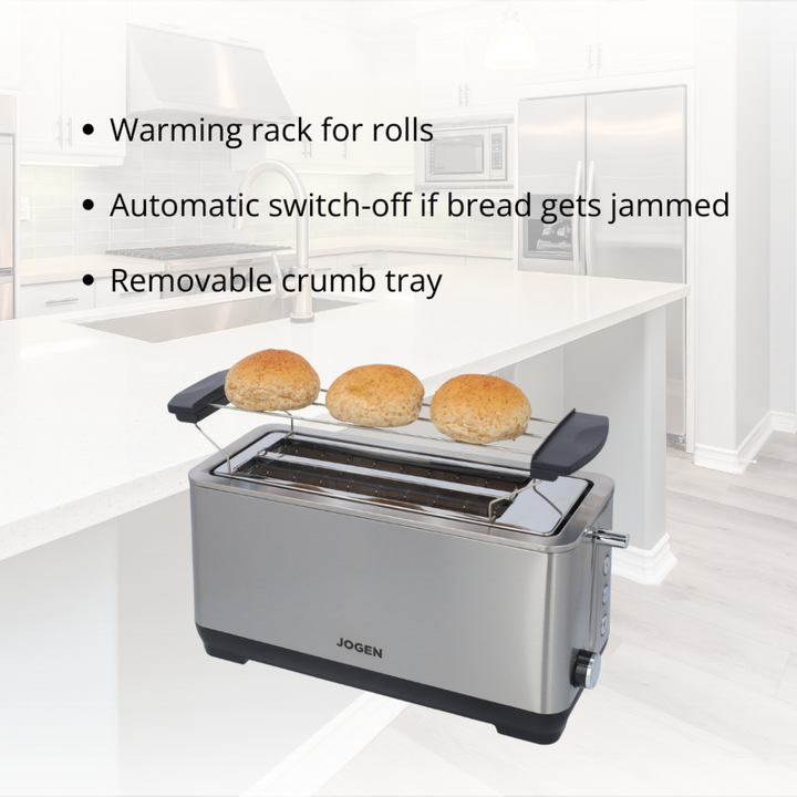 JOGEN BT 3214 Double Long Slot Automatic Bread Toaster 1600W - image 4