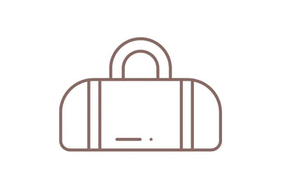 Icon of a duffel bag on a white background