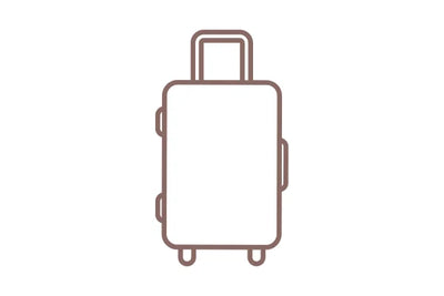 Icon of a suitcase on a white background