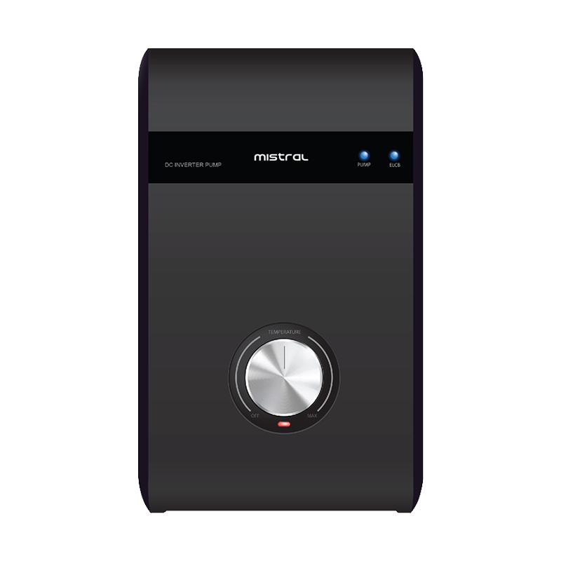 Mistral Shower Heater DC Pump MSH88MBK Black, With Black Rain Shower - image 4