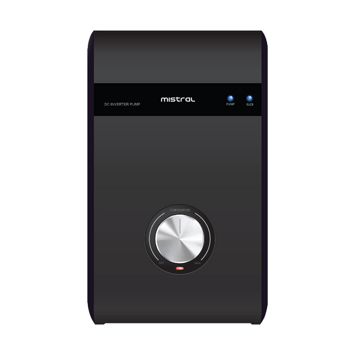 Mistral Shower Heater DC Pump MSH88MBK Black, With Black Rain Shower - image 4