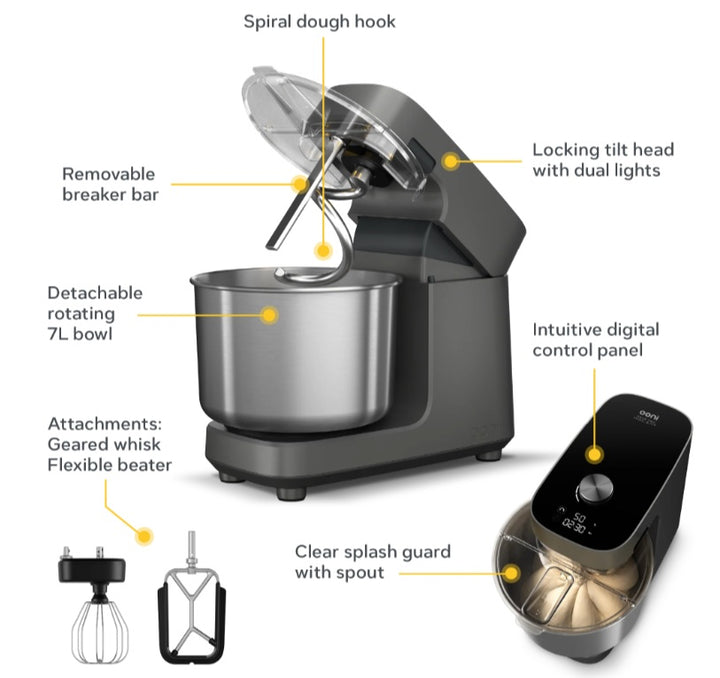 Ooni Halo Pro Spiral Dough Mixer