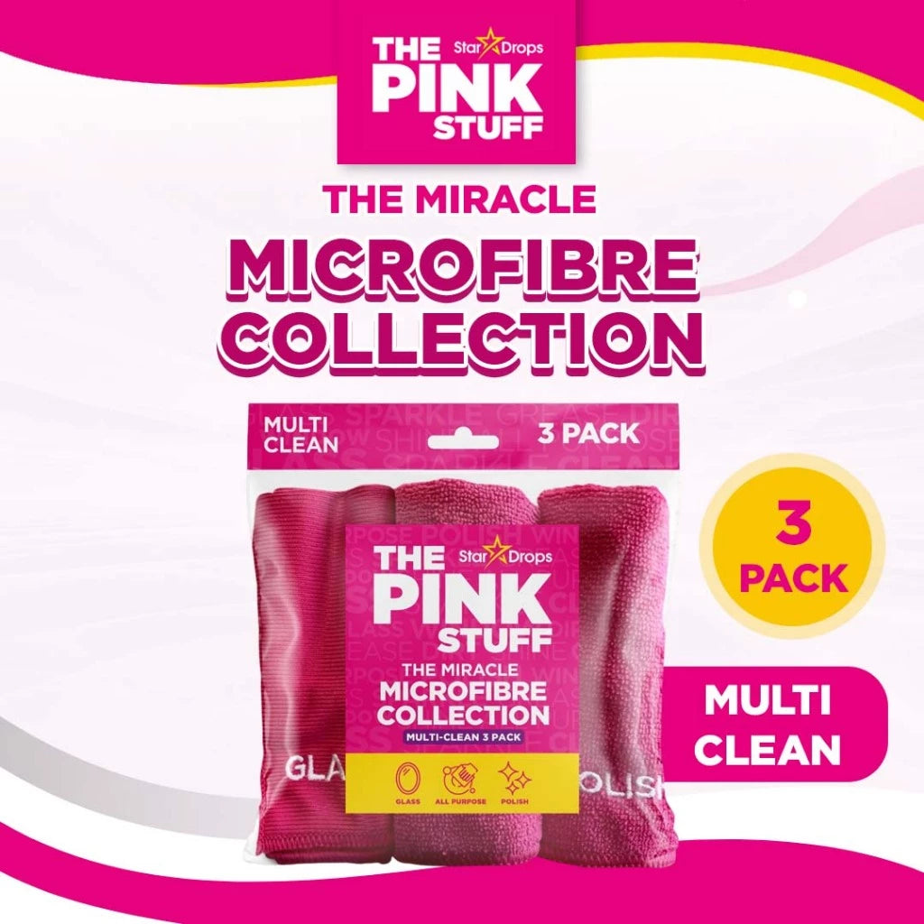 The Pink Stuff  Microfibre Cloths 3 pcs/ PACK