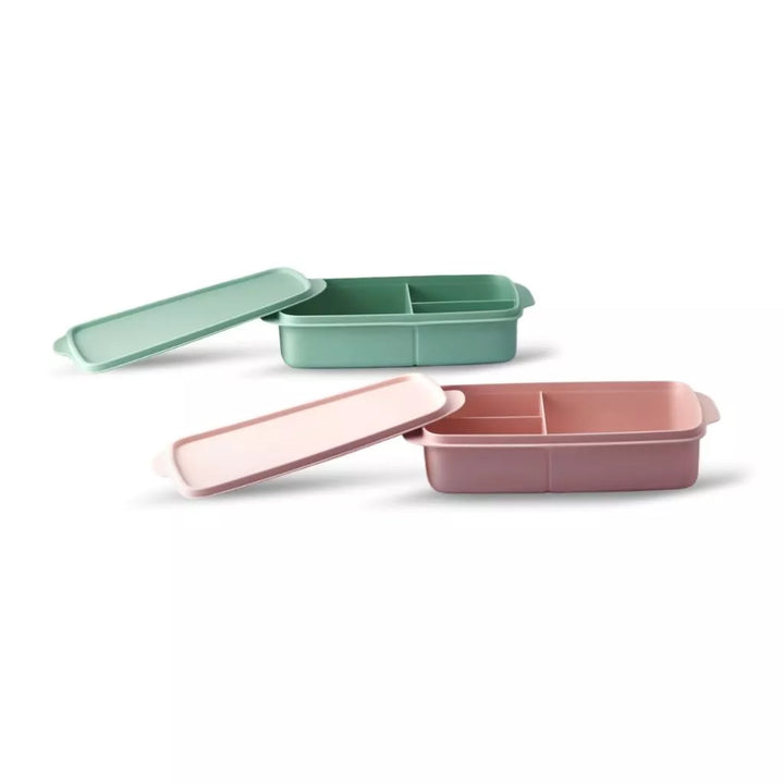 Tupperware Rectangular Divided Lunch Box (1L, Sage) TP0024 - image 3