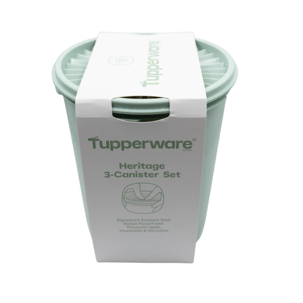 Tupperware Heritage 3pcs Canister Set (1x1.2L/1x1.8L/1x2.7L) TP0013 - image 2