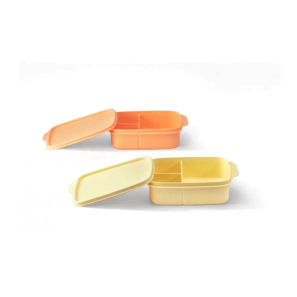 Tupperware Square Divided Lunch Box (550ml, Peach) TP0027 - image 2