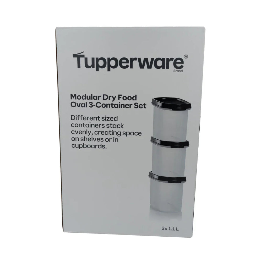 Tupperware Oval Modular Dry Food 3pcs Container Set (3x1.1L) TP0008 - image 2