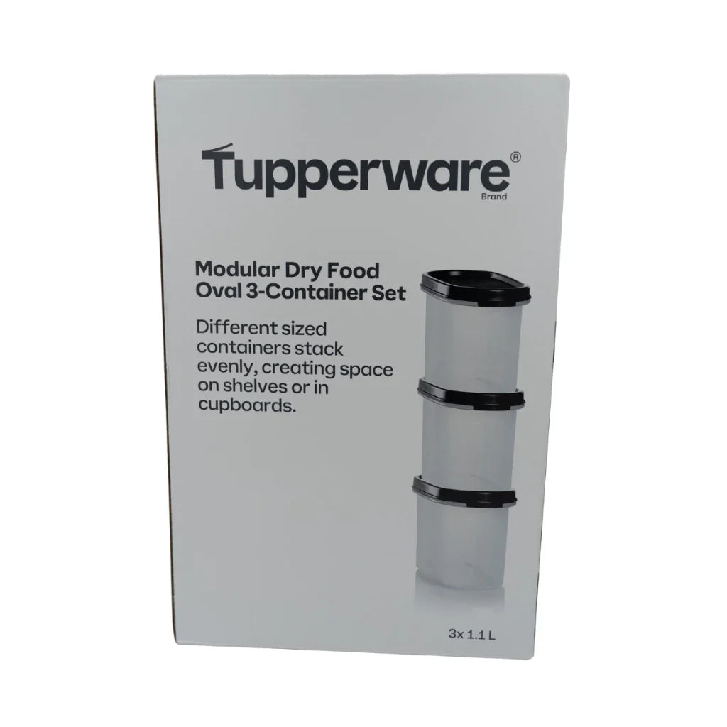 Tupperware Oval Modular Dry Food 3pcs Container Set (3x1.1L) TP0008 - image 2
