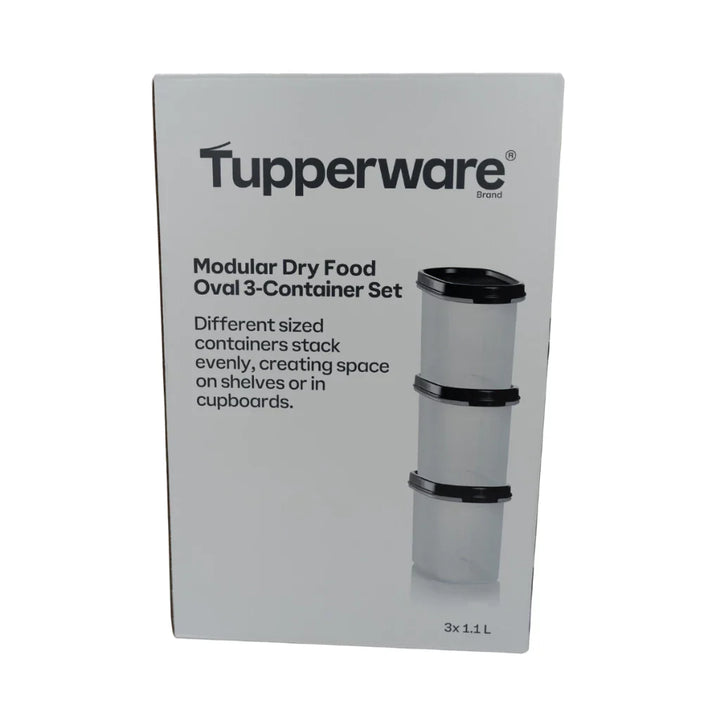 Tupperware Oval Modular Dry Food 3pcs Container Set (3x1.1L) TP0008 - image 2
