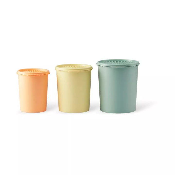 Tupperware Heritage 3pcs Canister Set (1x1.2L/1x1.8L/1x2.7L) TP0013 - image 3