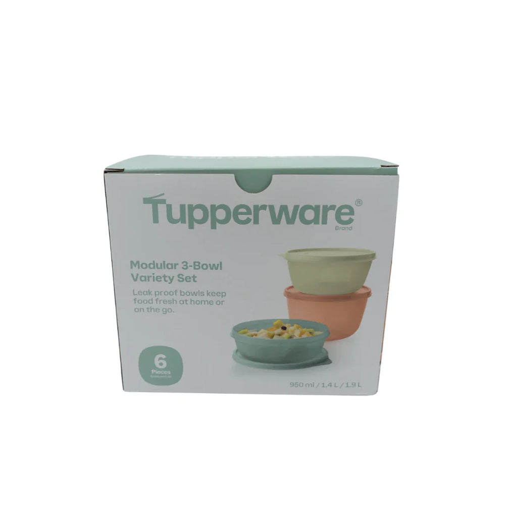 Tupperware Modular 3pcs Bowl Variety Set (1x950ml/1x1.4L/1x1.9L) TP0003 - image 2