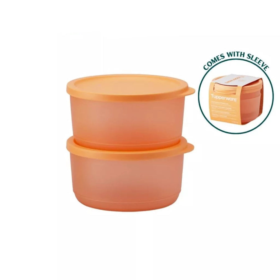 Tupperware 2pcs Stacking Square Food Storage containers (530ml) TP0033