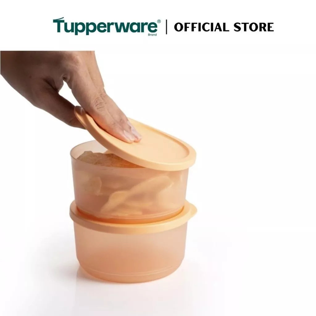 Tupperware 2pcs Stacking Square Food Storage containers (530ml) TP0033 - image 3