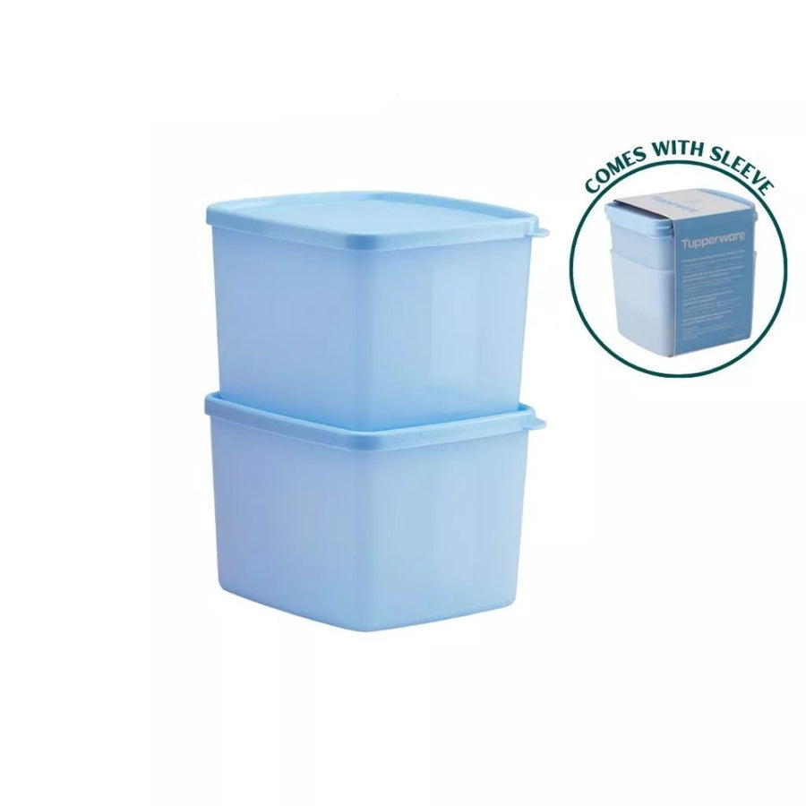 Tupperware 2pcs Stacking Square Food Storage containers (800ml) TP0032