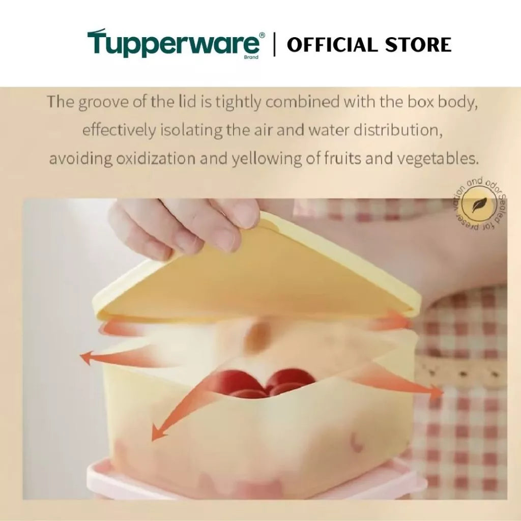 Tupperware 2pcs Stacking Square Food Storage containers (800ml) TP0032 - image 8